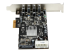 PEXUSB3S44V - StarTech.com PCI Express (PCIe) SuperSpeed USB 3.0-kortadapter med 4 portar och 4 dedicerade kanaler på 5 Gbps – UASP – SATA/LP4-ström - Höger vinkel