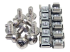 CABSCREWM62 - StarTech.com 100-pack M6-monteringsskruvar och korgmuttrar för serverskåp - Framsidan