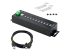 USB210AIND-USB-A-HUB - StarTech.com 10-Port Industrial USB 2.0 Hub, Rugged USB Hub w/15kV Air/8kV Contact ESD Level 4 Protection, DIN/Wall/Desk Mountable USB-A Hub, Multiport USB Hub with Locking Ports - Vänster vinkel