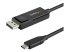 CDP2DP1MBD - StarTech.com USB C till DisplayPort 1.2-kabel på 1 m för 4K vid 60 Hz - Höger vinkel