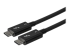 TBLT34MM80CM - StarTech.com 2.6ft (80cm) Thunderbolt 3 Cable, 40Gbps, 100W PD, 4K/5K Video, Thunderbolt-Certified, Compatible w/ TB4/USB 3.2/DisplayPort - Närbild