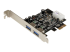 PEXUSB3S25 - StarTech.com PCI Express (PCIe) SuperSpeed USB 3.0-kortadapter med 2 portar och UASP – LP4-ström - Vänster vinkel