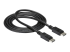 DISPLPORT10L - StarTech.com DisplayPort 1.2-kabel med lås – certifierad, 3 m - Vänster vinkel