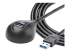 USB3SEXT5DKB - StarTech.com 1,5 m svart SuperSpeed USB 3.0-förlängningskabel till skrivbordet - Höger vinkel