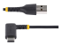 R2ACR-15C-USB-CABLE - StarTech.com 6in (15cm) USB A to C Charging Cable Right Angle, Heavy Duty Fast Charge USB-C Cable, USB 2.0 A to Type-C, Durable and Rugged Aramid Fiber, 3A, S20/iPad/Pixel - Framsidan