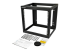 RK919WALLO - StarTech.com 9U 19" Wall Mount Network Rack 17" Deep 2 Post Open Frame for Server Room/Data/AV/IT/Communication/Computer Equipment/Patch Panel w/ Cage Nuts/Screws Hook/Loop 175lb Capacity - Höger vinkel