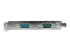 PEX2S553 - StarTech.com Native PCI express RS232 seriell-kortadapter med 2 portar och 16550 UART - Vänster sida