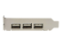 PEXUSB4DP - StarTech.com 4 Port PCI Express Low Profile High Speed USB Card - Vänster sida