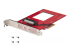 PEX4SFF8639U3 - StarTech.com U.3 to PCIe Adapter Card, PCIe 4.0 x4 Adapter For 2.5" U.3 NVMe SSDs, SFF-TA-1001 PCI Express Add-in Card for Desktops/Servers, TAA Compliant - Vänster vinkel