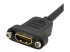 HDMIPNLFM3 - StarTech.com 3ft HDMI Female to Male Adapter, 4K High Speed Panel Mount HDMI Cable, 4K 30Hz UHD HDMI, 10.2 Gbps Bandwdith, 4K HDMI 1.4 Video, HDCP 1.4, HDMI Female to HDMI Male Cable - Närbild