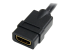 HDMIEXTAA6IN - StarTech.com 6 in HDMI Extension Cable, Short HDMI Cable Male to Female, 4K HDMI Cable Extender, 4K 30Hz UHD HDMI Port Saver M/F, High Speed HDMI 1.4, 10.2Gbps Bandwidth, 30AWG, Black - Närbild