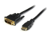 HDMIDVIMM6 - StarTech.com 6ft (1.8m) HDMI to DVI Cable, DVI-D to HDMI Display Cable (1920x1200p), Black, 19 Pin HDMI Male to DVI-D Male Cable Adapter, Digital Monitor Cable, M/M, Single Link - Höger vinkel