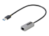 USB31000S2 - StarTech.com USB till Ethernet-adapter, USB 3.0 till 10/100/1000 Gigabit Ethernet LAN-omvandlare för bärbara datorer, 30 cm ansluten kabel, USB till RJ45-adapter, NIC-adapter, USB-nätverksadapter - Vänster vinkel