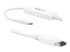 CDP2DPMM3MW - StarTech.com 9.8ft/3m USB C to DisplayPort 1.2 Cable 4K 60Hz, USB-C to DisplayPort Adapter Cable HBR2, USB Type-C DP Alt Mode to DP Monitor Video Cable, Compatible w/ Thunderbolt 3, White - Vänster vinkel
