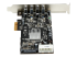 PEXUSB3S44V - StarTech.com PCI Express (PCIe) SuperSpeed USB 3.0-kortadapter med 4 portar och 4 dedicerade kanaler på 5 Gbps – UASP – SATA/LP4-ström - Höger vinkel