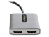 MST14DP122HD - StarTech.com DP to Dual HDMI MST HUB, Dual HDMI 4K 60Hz, DisplayPort Multi Monitor Adapter with 1ft (30cm) Cable, DP 1.4 Multi Stream Transport Hub, DSC | HBR3, DP to 2x HDMI Ports - Närbild
