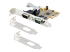 21050-PC-SERIAL-CARD - StarTech.com 2-Port PCI Express Serial Card, Dual Port PCIe to RS232 (DB9) Serial Interface Card, 16C1050 UART, Standard or Low Profile Brackets, COM Retention, For Windows & Linux - Vänster vinkel