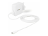 WCH1CUK - StarTech.com USB C Wall Charger, USB C Laptop Charger 60W PD, 6ft/2m Cable, Universal Compact Type C Power Adapter, Dell XPS/Lenovo X1 Carbon, HP EliteBook, MacBook, USB IF/CE Certified - Vänster vinkel