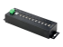 USB210AIND-USB-A-HUB - StarTech.com 10-Port Industrial USB 2.0 Hub, Rugged USB Hub w/15kV Air/8kV Contact ESD Level 4 Protection, DIN/Wall/Desk Mountable USB-A Hub, Multiport USB Hub with Locking Ports - Vänster vinkel