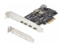 PS4C3IA3-USB-C-CARD - StarTech.com 5-Port USB PCIe Card, USB 3.2 10Gbps, PCI Express Card with 4x USB-C Ports, 1x USB-A Internal Port, USB PCIe Controller Card, Windows/macOS/Linux - Höger vinkel
