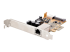 ST1000PEXPSE - StarTech.com 1 Port 2.5Gbps PoE Network Card, PCIe Ethernet Card w/RJ45 Port, 30W 802.3at PoE NIC for Desktops/Servers, Network PoE LAN Adapter w/Low-Profile Bracket Included - Vänster vinkel