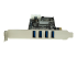 PEXUSB3S42V - StarTech.com PCI Express (PCIe) SuperSpeed USB 3.0-kortadapter med 4 portar och 2 dedicerade kanaler på 5 Gbps – UASP – SATA/LP4-ström - Vänster sida