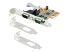 21050-PC-SERIAL-CARD - StarTech.com 2-Port PCI Express Serial Card, Dual Port PCIe to RS232 (DB9) Serial Interface Card, 16C1050 UART, Standard or Low Profile Brackets, COM Retention, For Windows & Linux - Vänster vinkel