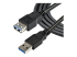 USB3SEXT2MBK - StarTech.com 2 m svart SuperSpeed USB 3.0-förlängningskabel A till A - Närbild