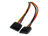 PYO2LP4SATA - StarTech.com 12in LP4 to 2x SATA Power Y Cable Adapter - Höger vinkel