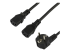 PXT101YEU2M - StarTech.com 2m (6ft) Computer Power Cord, 18AWG, EU Schuko to 2x C13 Power Cord, 10A 250V, Black Replacement AC Cord, TV/Monitor Power Cable, Schuko CEE 7/7 to IEC 60320 2x C13 Power Cord - Höger vinkel