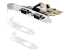 21050-PC-SERIAL-LP - StarTech.com 2-Port PCI Express Serial Card, Dual Port PCIe to RS232 (DB9) Serial Interface Card, 16C1050 UART, Standard or Low Profile Brackets, COM Retention, For Windows & Linux - Höger vinkel