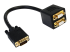 VGASPL1VV - StarTech.com 30 cm VGA till 2x VGA-videosplitterkabel – M/F - Vänster vinkel