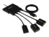 MSTDP124DP - StarTech.com 4-ports multi-bildskärmsadapter - Vänster vinkel
