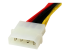 PYO2LP4SATA - StarTech.com 12in LP4 to 2x SATA Power Y Cable Adapter - Höger vinkel
