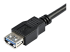 USB3SEXT2MBK - StarTech.com 2 m svart SuperSpeed USB 3.0-förlängningskabel A till A - Närbild