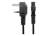 PXTNB3SUK1M - StarTech.com 1 m brittisk strömkabel för bärbara datorer, BS 1363 till C5 (Clover Leaf), 2,5 A 250 V, 18AWG, brittisk ersättningsnätsladd för bärbara datorer, nätsladd för skrivare, laddarkabel för bärbara datorer, strömförsörjningskabel för bärbara datorer - Närbild