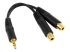 MUY1MFF - StarTech.com 6 in. 3.5mm Audio Splitter Cable - Vänster vinkel