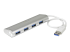 ST43004UA - StarTech.com Bärbar USB 3.0-hubb med 4 portar och inbyggd kabel - Vänster vinkel