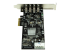 PEXUSB3S42V - StarTech.com PCI Express (PCIe) SuperSpeed USB 3.0-kortadapter med 4 portar och 2 dedicerade kanaler på 5 Gbps – UASP – SATA/LP4-ström - Höger vinkel