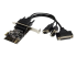 PEX2S1P553B - StarTech.com 2S1P PCI Express seriellt parallellt kombokort med breakout-kabel - Höger vinkel