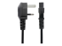 PXTNB3SUK2M - StarTech.com 2 m brittisk strömkabel för bärbara datorer, BS 1363 till C5 (Clover Leaf), 2,5 A 250 V, 18AWG, brittisk ersättningsnätsladd för bärbara datorer, nätsladd för skrivare, laddarkabel för bärbara datorer, strömförsörjningskabel för bärbara datorer - Vänster sida