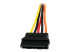 PYO2LSATA - StarTech.com 6in Latching SATA Power Y Splitter Cable Adapter - Närbild