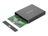 SM22BU31C3R - StarTech.com Hårddiskkabinett med dubbla fack för M.2 SATA SSD-enheter - Vänster vinkel