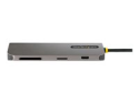 StarTech.com USB C-multiportadapter, 4K 60 Hz HDMI Video, 3-portars 5 Gbps USB-A-hubb, 100 W USB strömförsörjning Pass-Through, GbE, SD/MicroSD, 30 cm kabel, resedocka, dockningsstation för bärbar dator