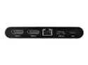 StarTech.com USB C Dock, 4K Dual Monitor DisplayPort, Mini Laptop Docking Station, 100W Power Delivery Passthrough, GbE, 2-Port USB-A Hub, USB Type-C Multiport Adapter 3.3' Cable, Dual DP