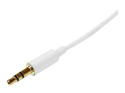 StarTech.com 2m White Slim 3.5mm Stereo Audio Cable