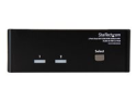 StarTech.com KVM-switch för dubbla DVI-bildskärmar med audio, 2 portar & USB 2.0-hubb