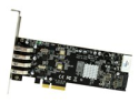 StarTech.com PCI Express (PCIe) SuperSpeed USB 3.0-kortadapter med 4 portar och 2 dedicerade kanaler på 5 Gbps – UASP – SATA/LP4-ström