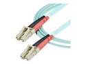 StarTech.com 1m (3ft) LC/UPC to LC/UPC OM3 Multimode Fiber Optic Cable, Full Duplex 50/125Âµm Zipcord Fiber Cable, 100G Networks, LOMMF/VCSEL, <0.3dB Low Insertion Loss