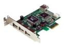 StarTech.com 4 Port PCI Express Low Profile High Speed USB Card